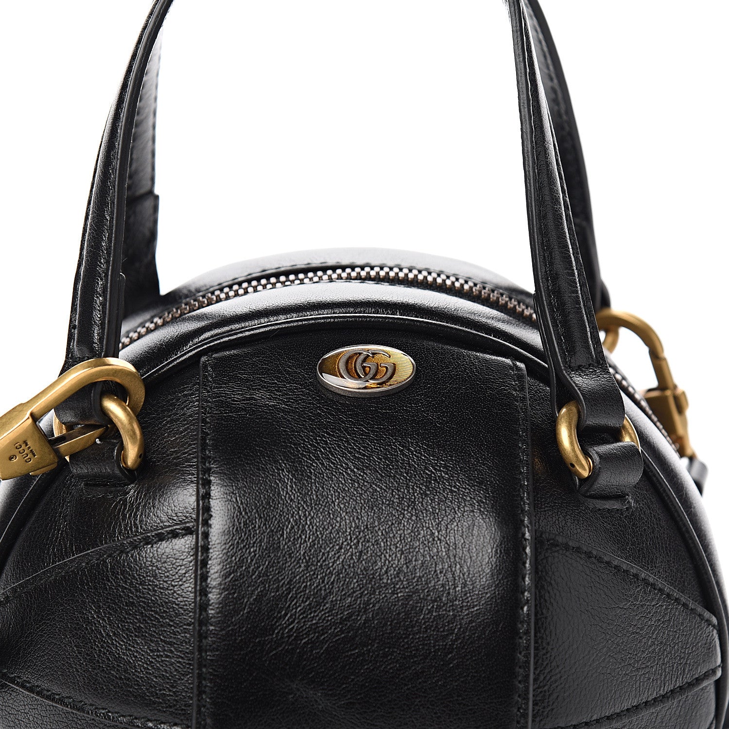 Gucci Piuma Lux Energy Mini Tifosa Basketball Shaped Shoulder Bag Black 9 of 9