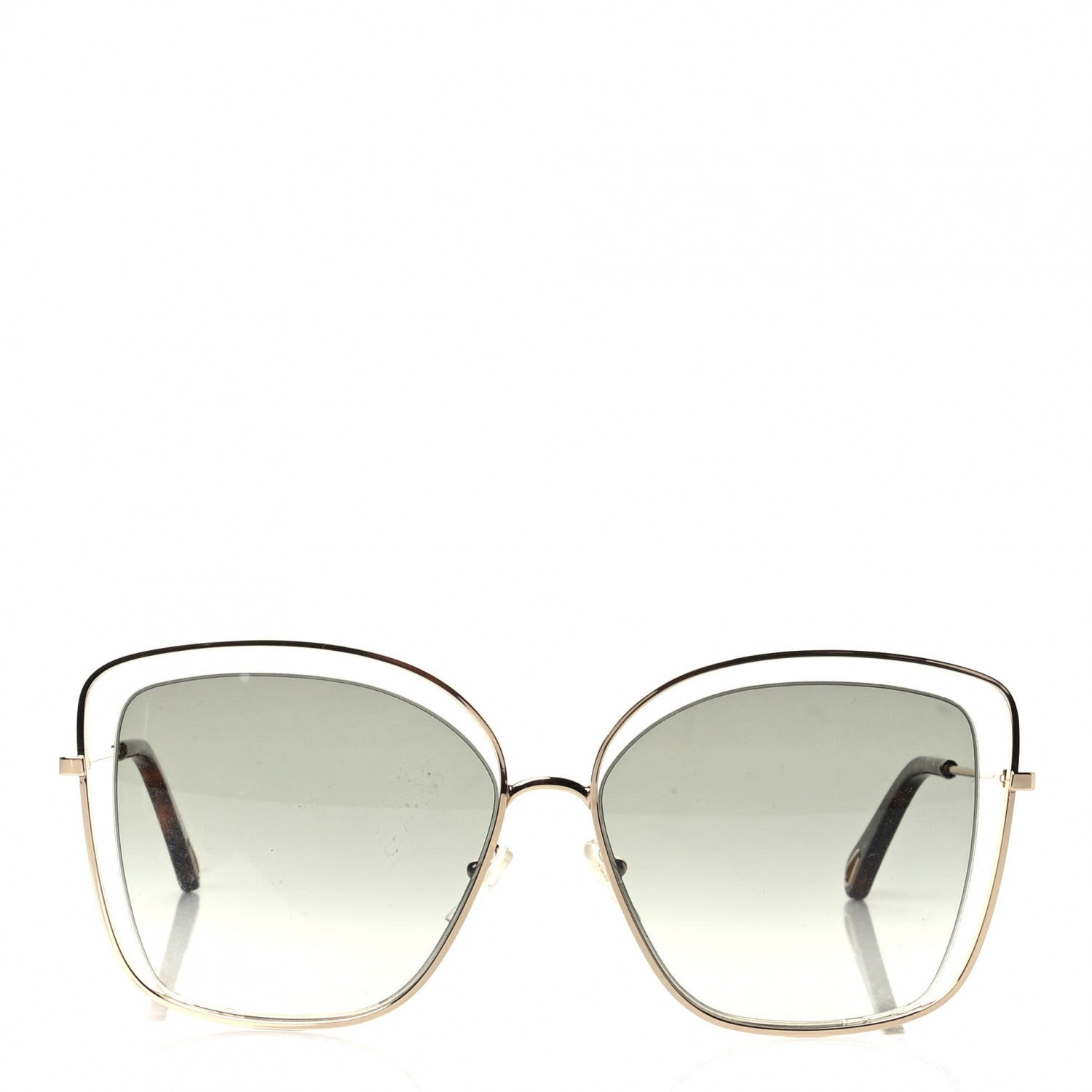 Chloe Poppy Cutout Square Sunglasses CE133S Havana Brown 2 of 5