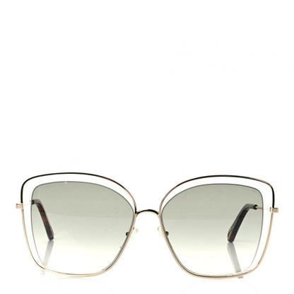 Chloe Poppy Cutout Square Sunglasses CE133S Havana Brown 2 of 5