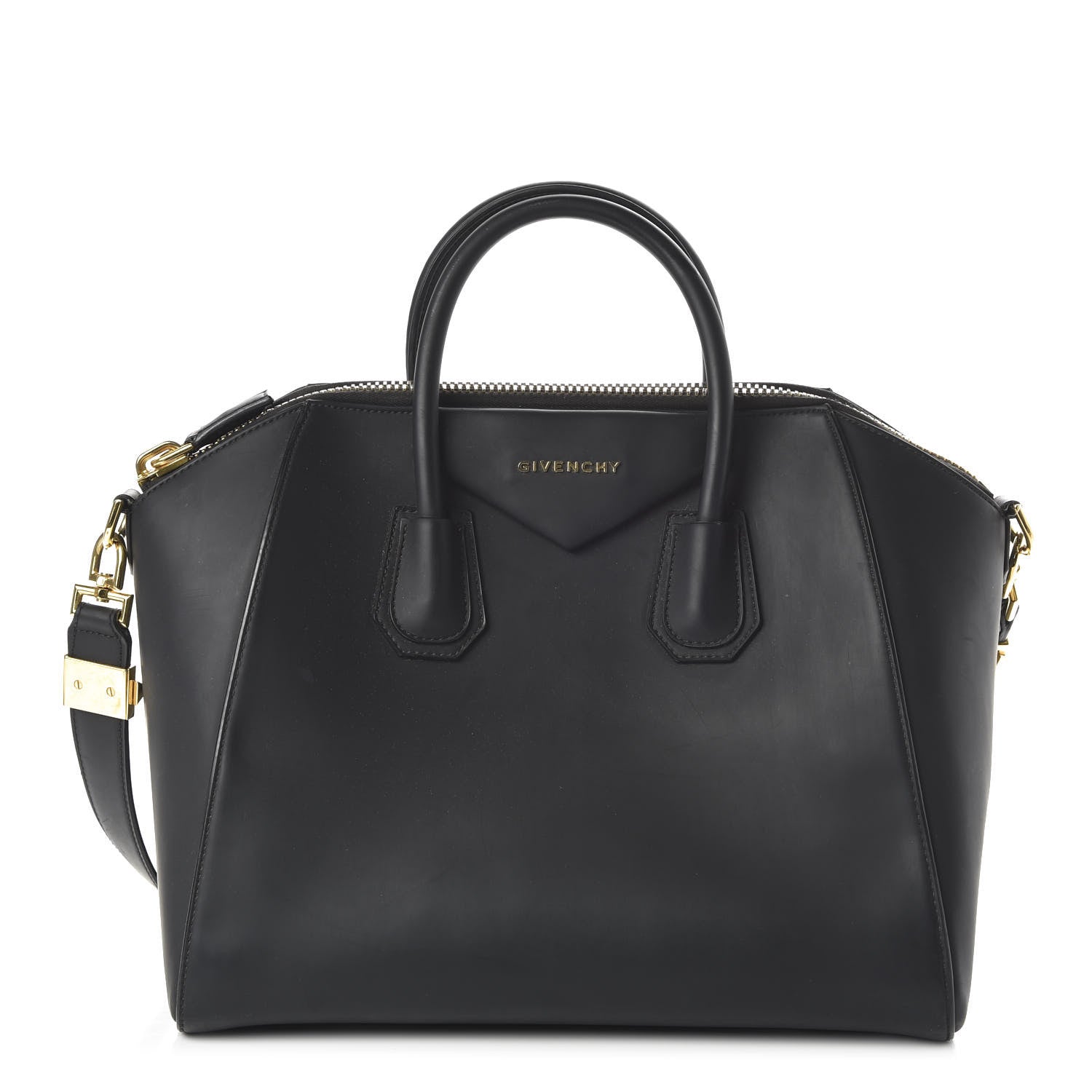 Givenchy Rubber Effect Calfskin Medium Antigona Black 1 of 10