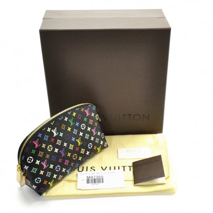 Louis Vuitton Monogram Multicolor Cosmetic Pouch Black Grenade 4 of 8