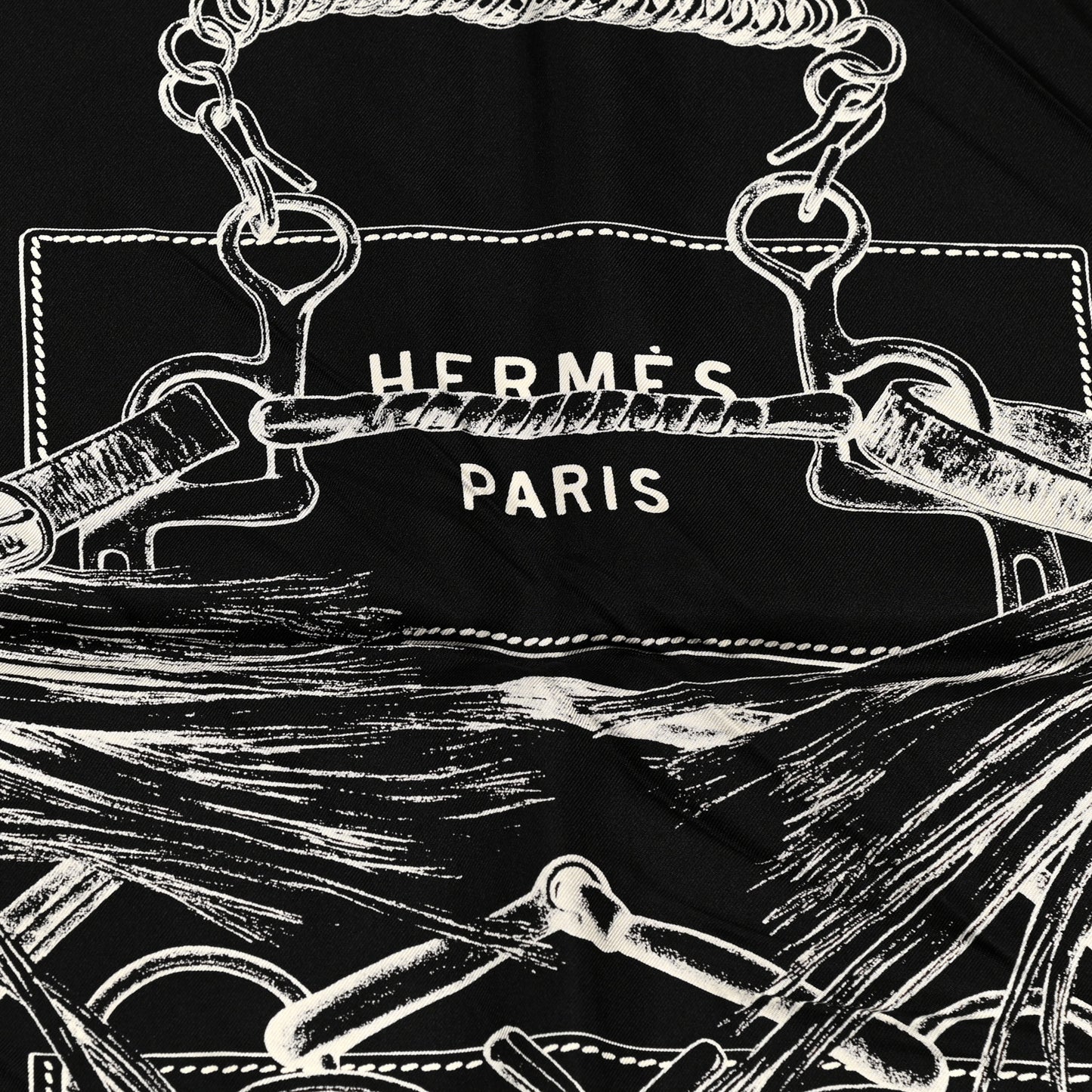 Silk Projets Carres Scarf 90 Black White