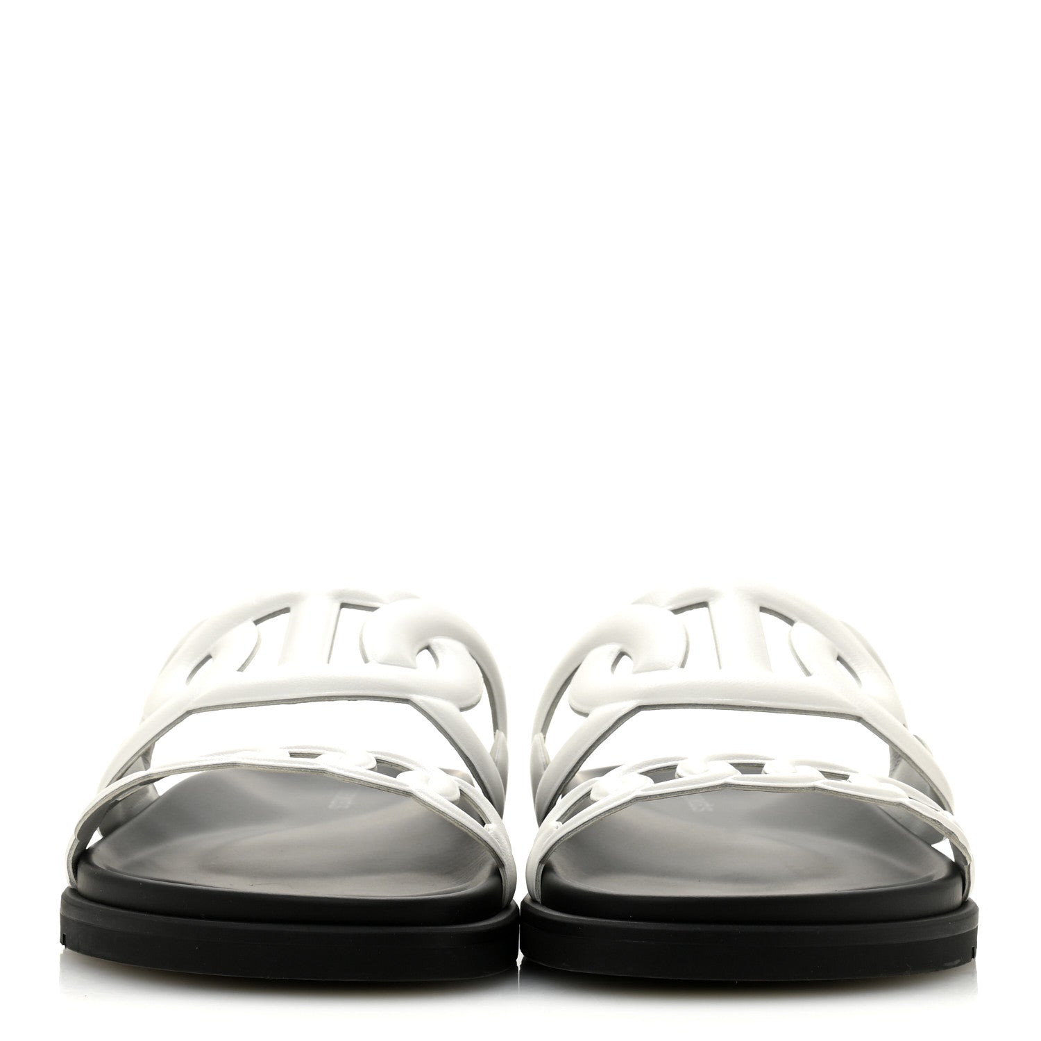 Hermes Nappa Womens Extra Sandals 37.5 White 3 of 10