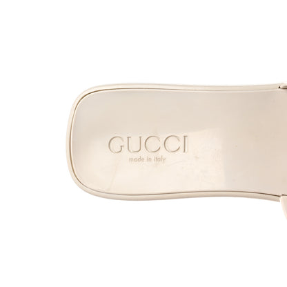 Gucci Rubber Gucci Logo Womens Platform 20/60mm Slide Sandals 37 Mystic White 7 of 7