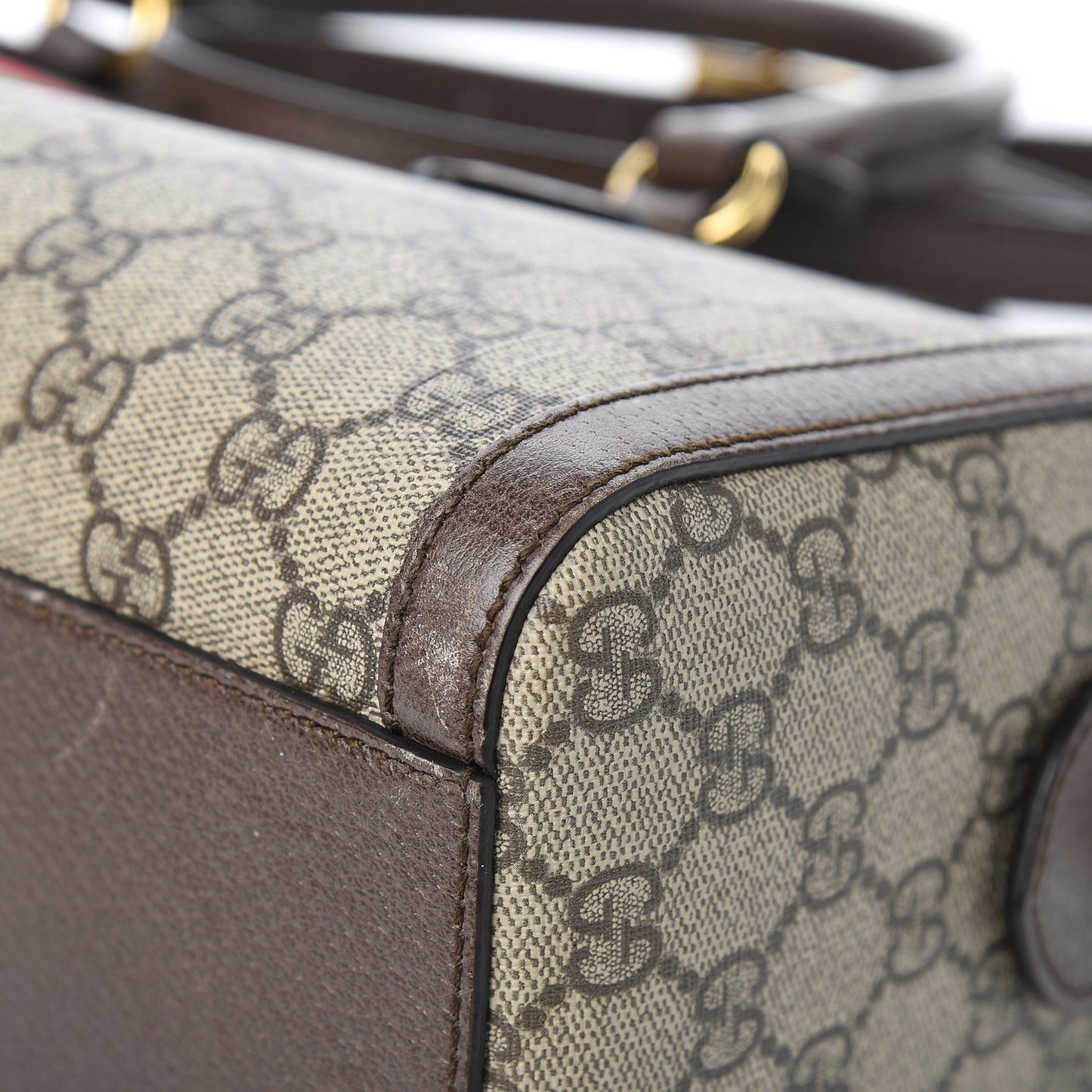 GG Supreme Monogram Web Medium Ophidia Boston Brown