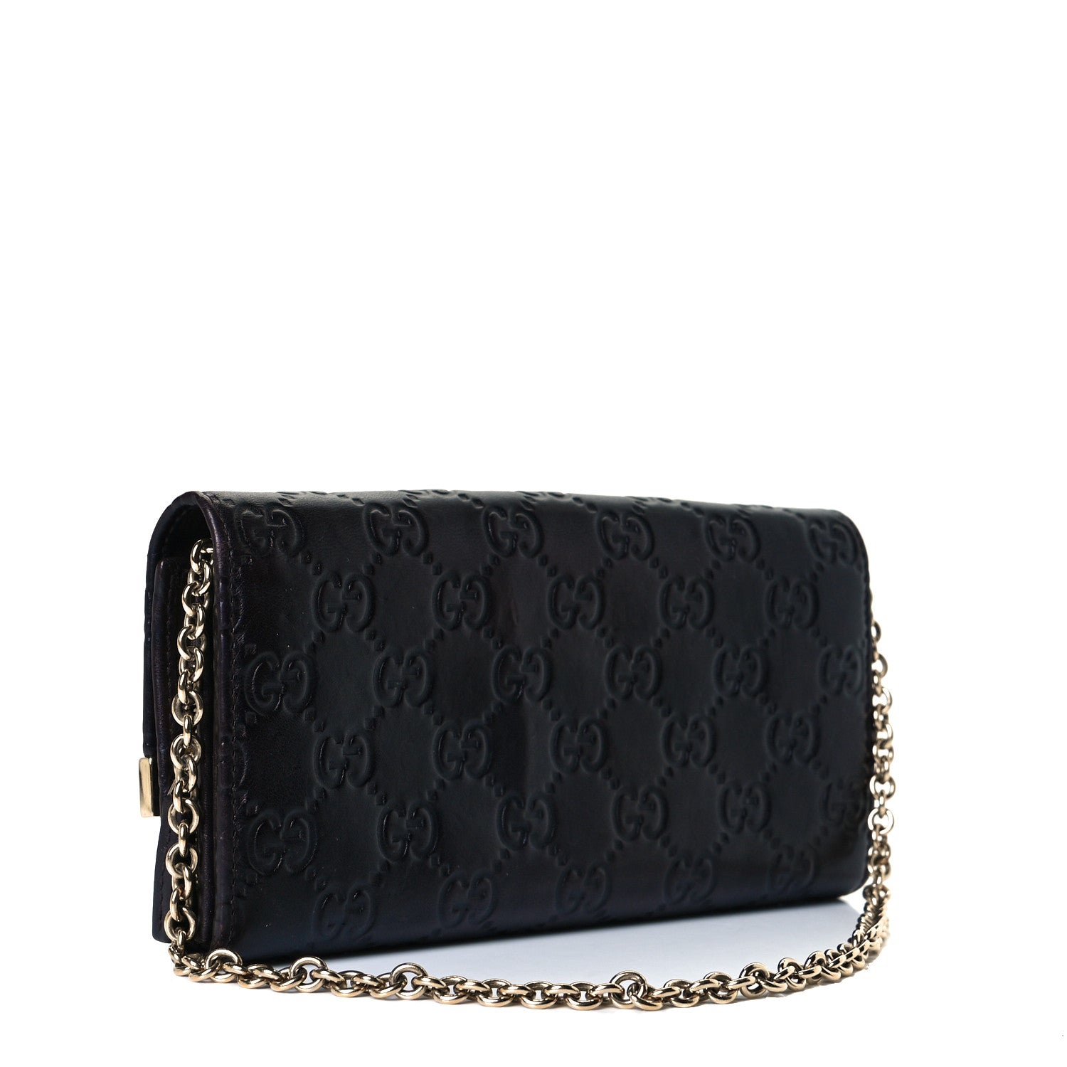Gucci Guccissima Signature Dice Chain Wallet Chocolate 2 of 8