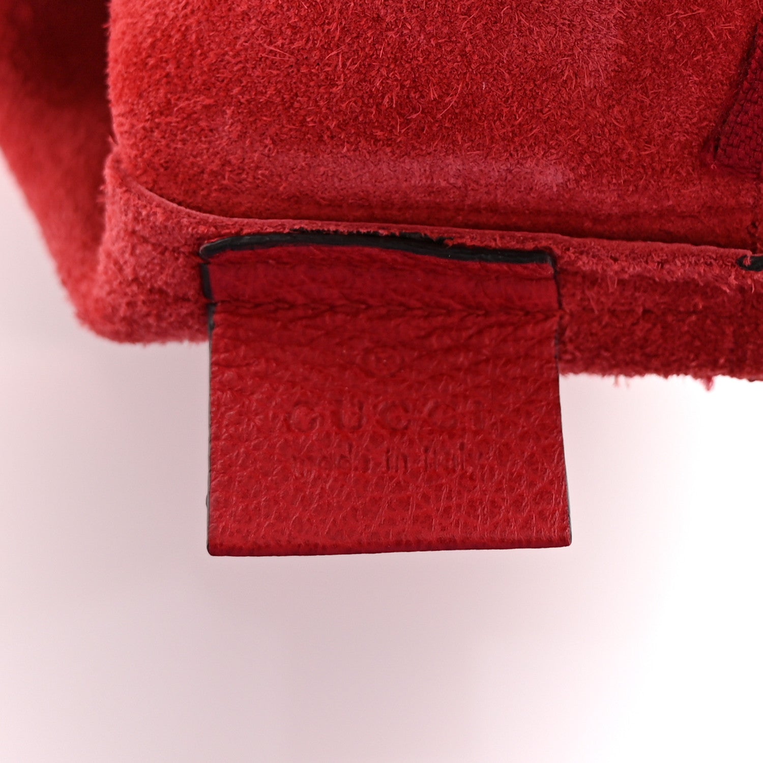 Gucci Pebbled Calfskin Medium Logo Portfolio Clutch Hibiscus Red 6 of 6