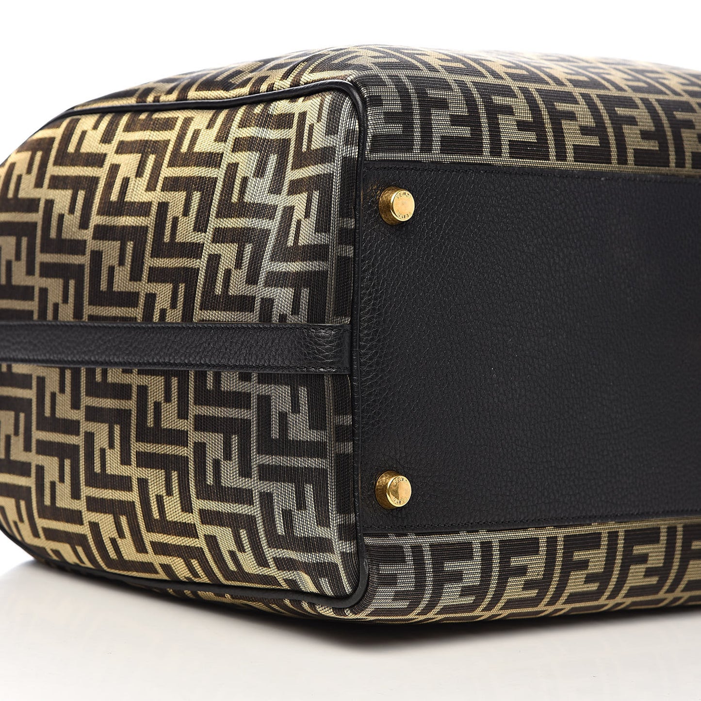 Fabric Jacquard Cuoio Roma FF Metallic Thread Karligraphy Weekender Gold Black