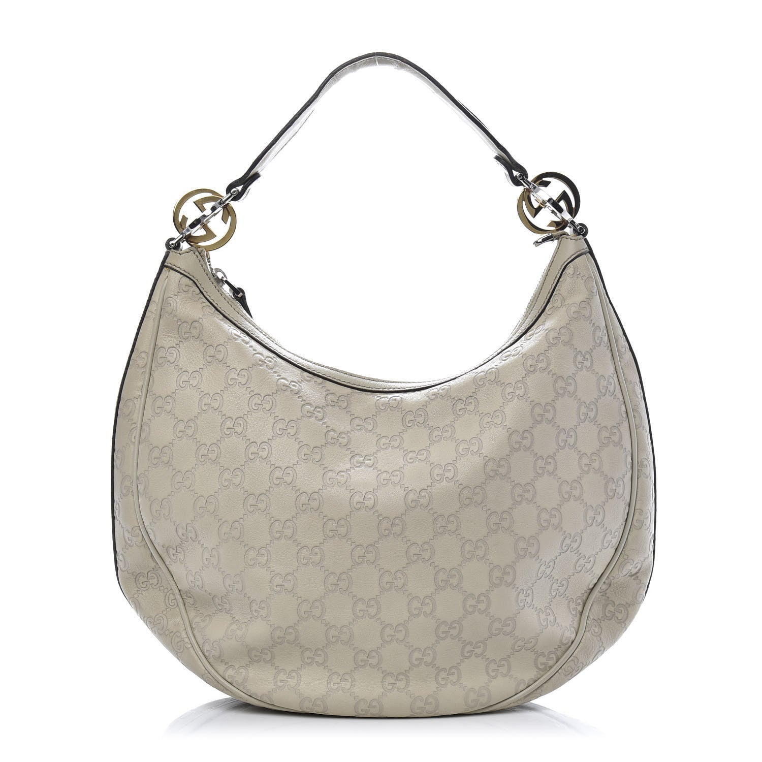 Gucci Guccissima Medium GG Twins Hobo Off White 1 of 14