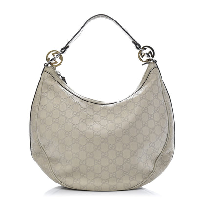 Gucci Guccissima Medium GG Twins Hobo Off White 1 of 14