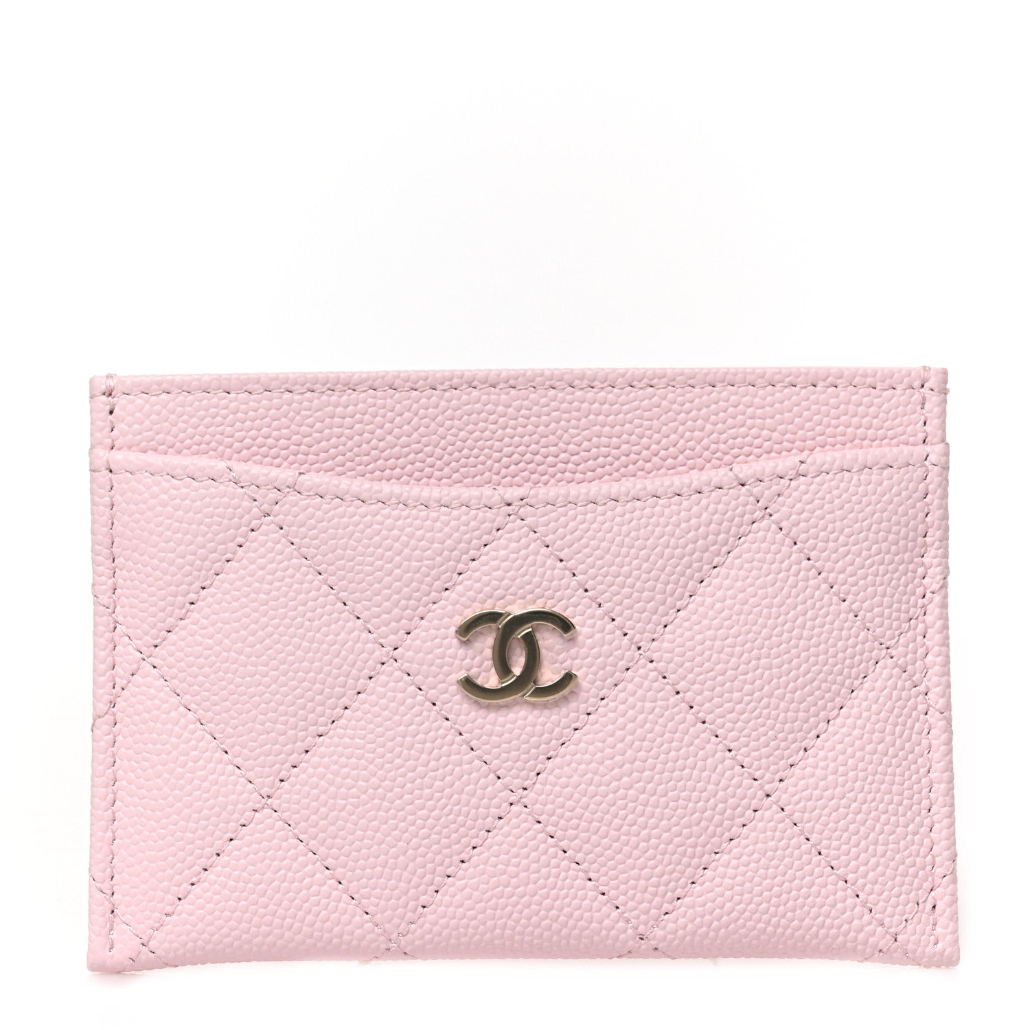 Chanel Caviar Quilted Card Holder Light Pink 1 of 8