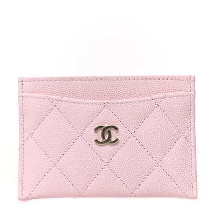Chanel Caviar Quilted Card Holder Light Pink 1 of 8