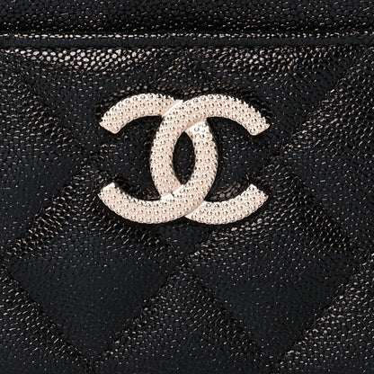 Chanel Caviar Quilted Studded CC Card Holder Black 9 of 9