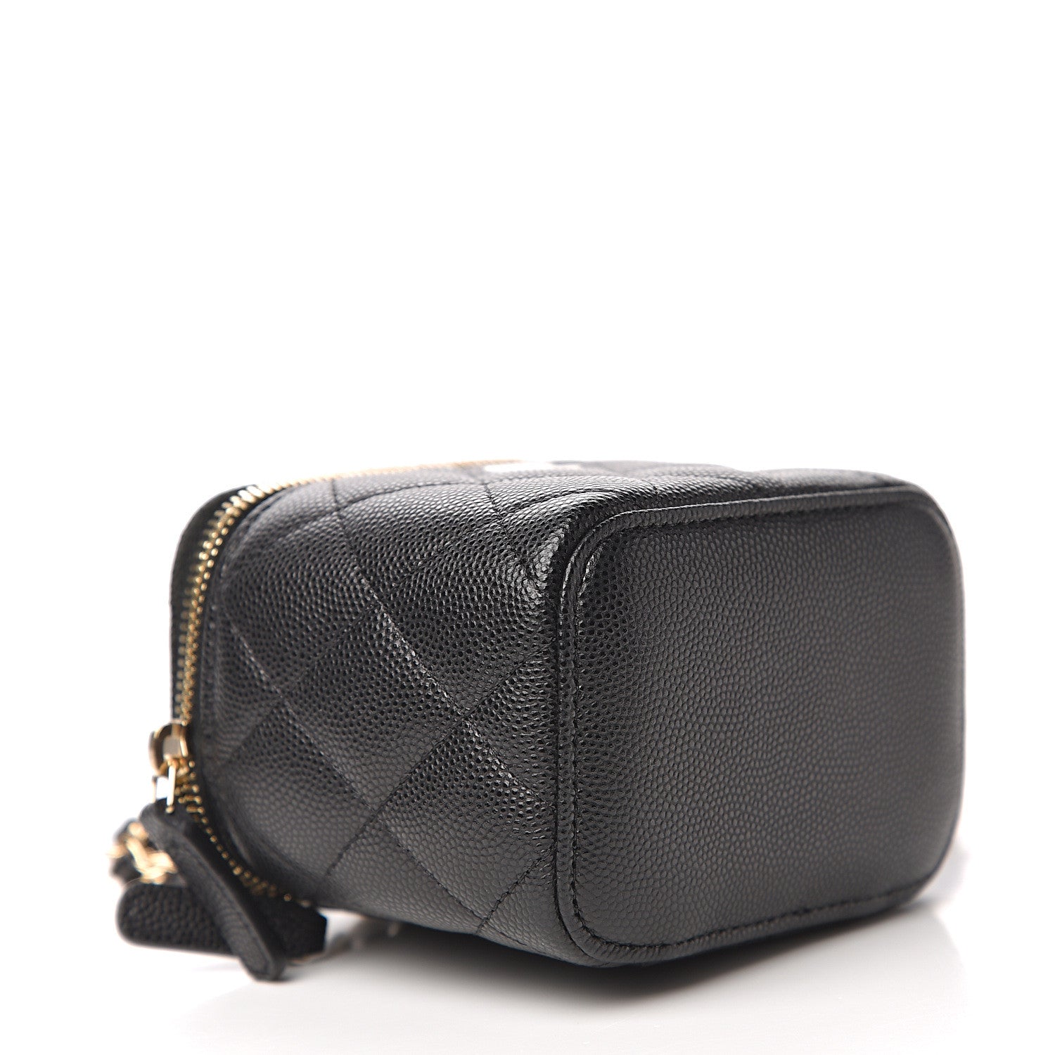 Chanel Caviar Quilted Mini Vanity Case With Chain Black 3 of 10