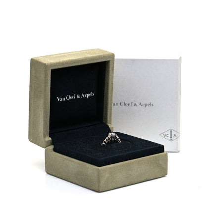 Van Cleef & Arpels Platinum Diamond .53ct Perlee Solitaire Engagement Ring 49 4.75 9 of 9