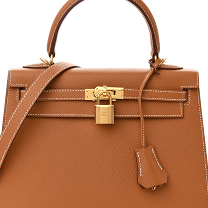Hermes Epsom Kelly Sellier 25 Gold 8 of 11