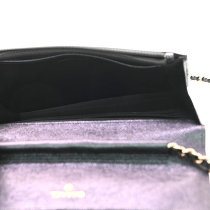 Chanel Iridescent Caviar Quilted Wallet On Chain WOC Black 5 of 11