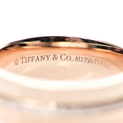 Tiffany 18K Rose Gold Diamond T Two Ring 48 4.5 2 of 3