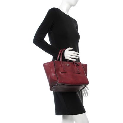 Prada Glace Calf Twin Pocket Tote Ametista 3 of 16