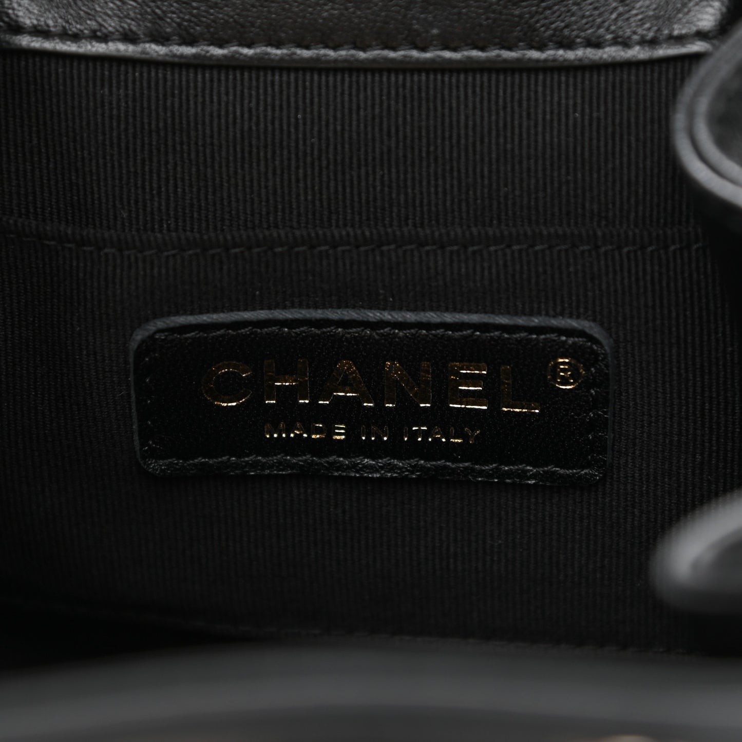 Lambskin Quilted Small Duma Drawstring Backpack Black