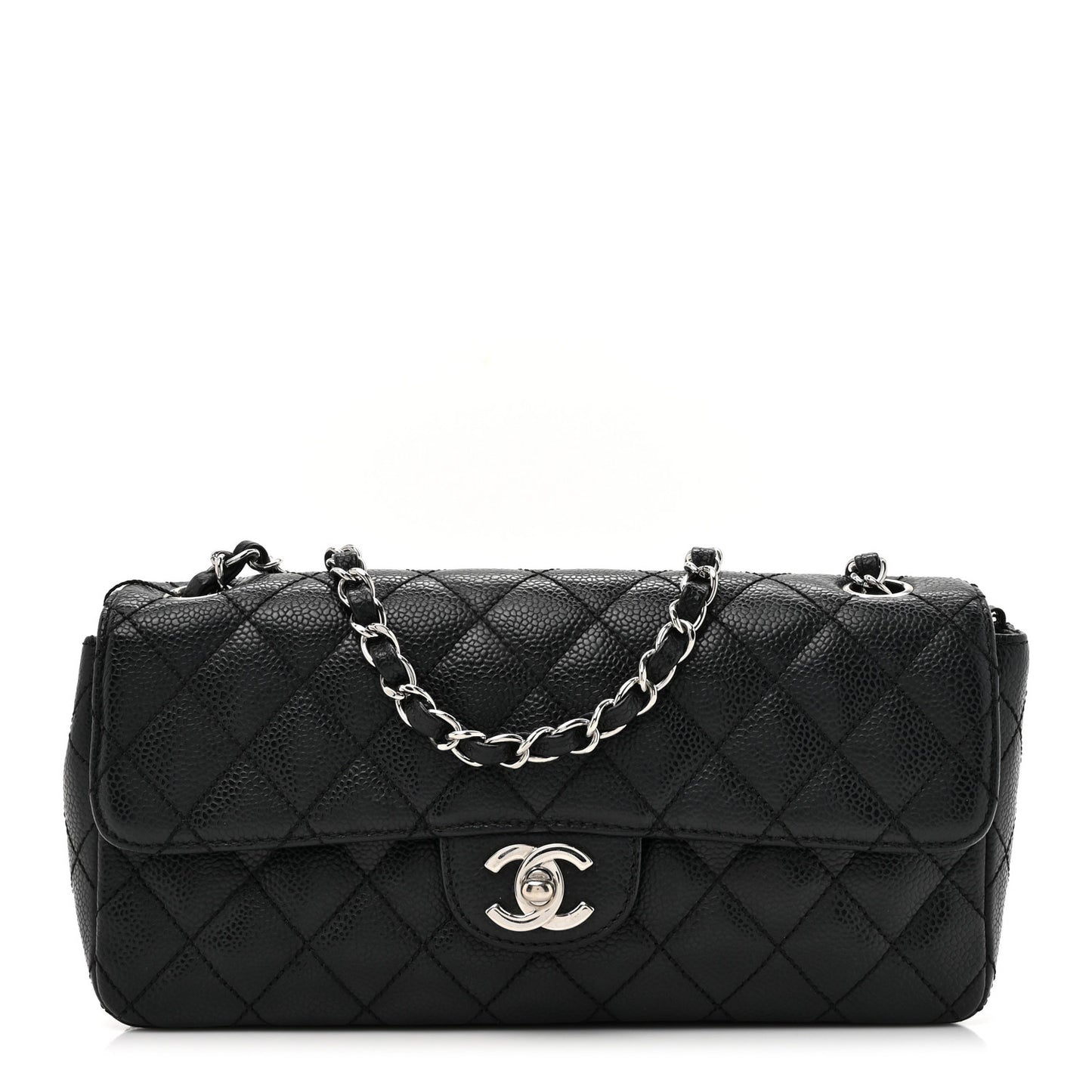 Caviar Quilted East West Flap Black