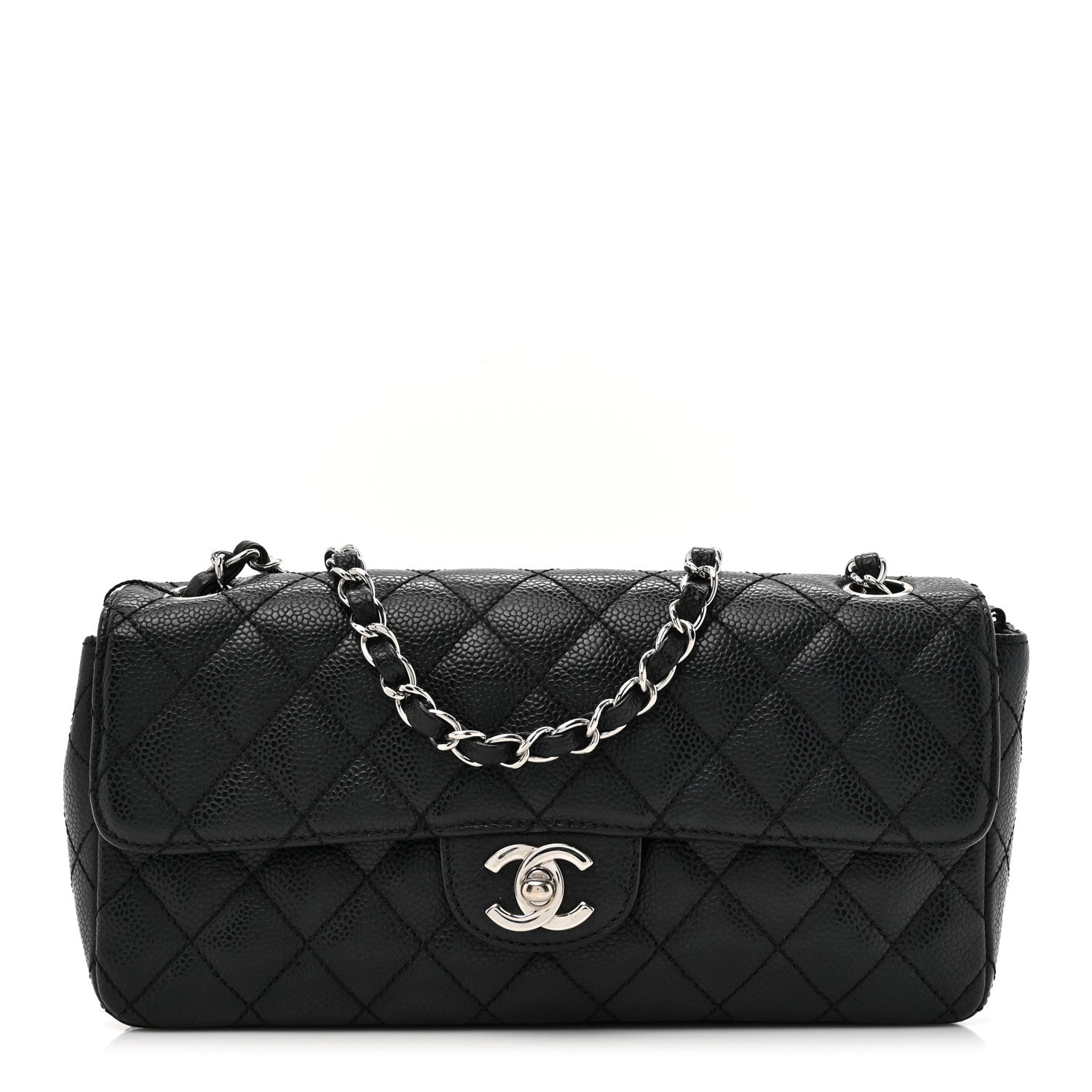 Chanel Caviar Quilted East West Flap Black 1 of 12
