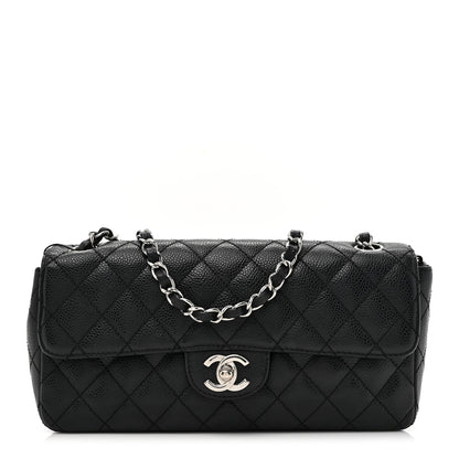 Chanel Caviar Quilted East West Flap Black 1 of 12