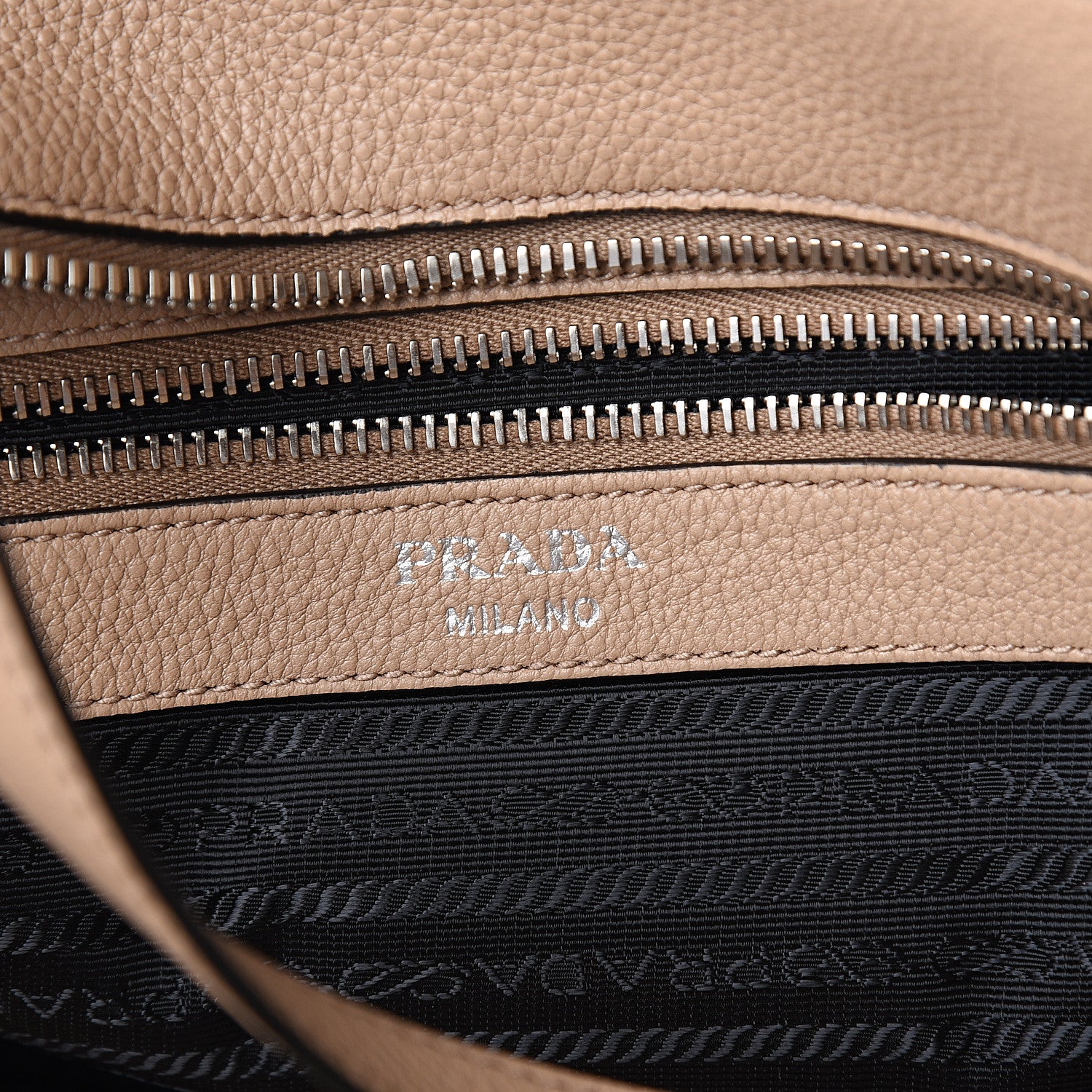 Prada Vitello Phenix Zip Shopping Tote Cammeo 5 of 8