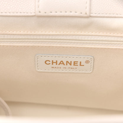 Chanel Caviar Quilted Small Business Affinity Shopping Bag White 6 of 13