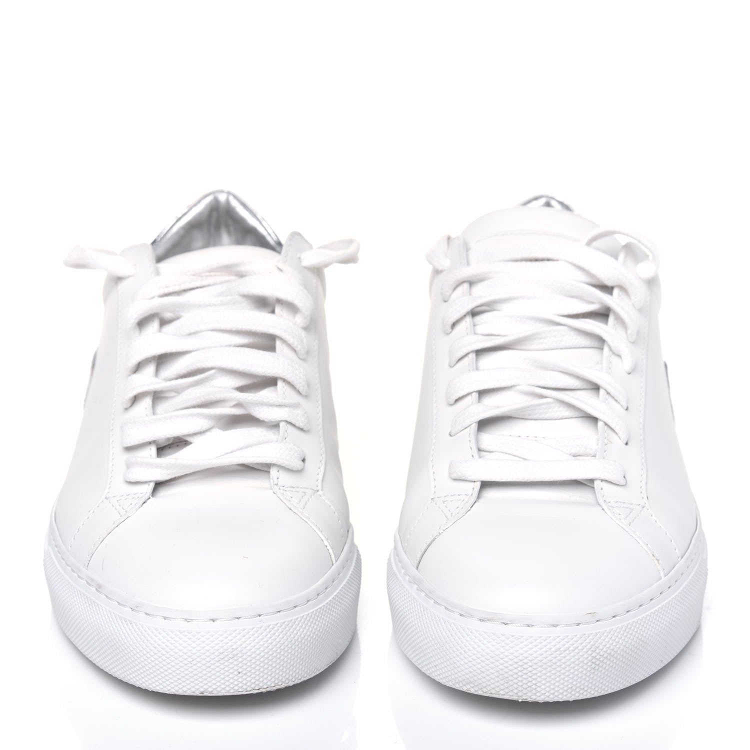 Givenchy Calfskin Reverse Logo Womens Urban Street Sneakers 39.5 White Silver 2 of 14