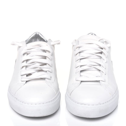 Givenchy Calfskin Reverse Logo Womens Urban Street Sneakers 39.5 White Silver 2 of 14
