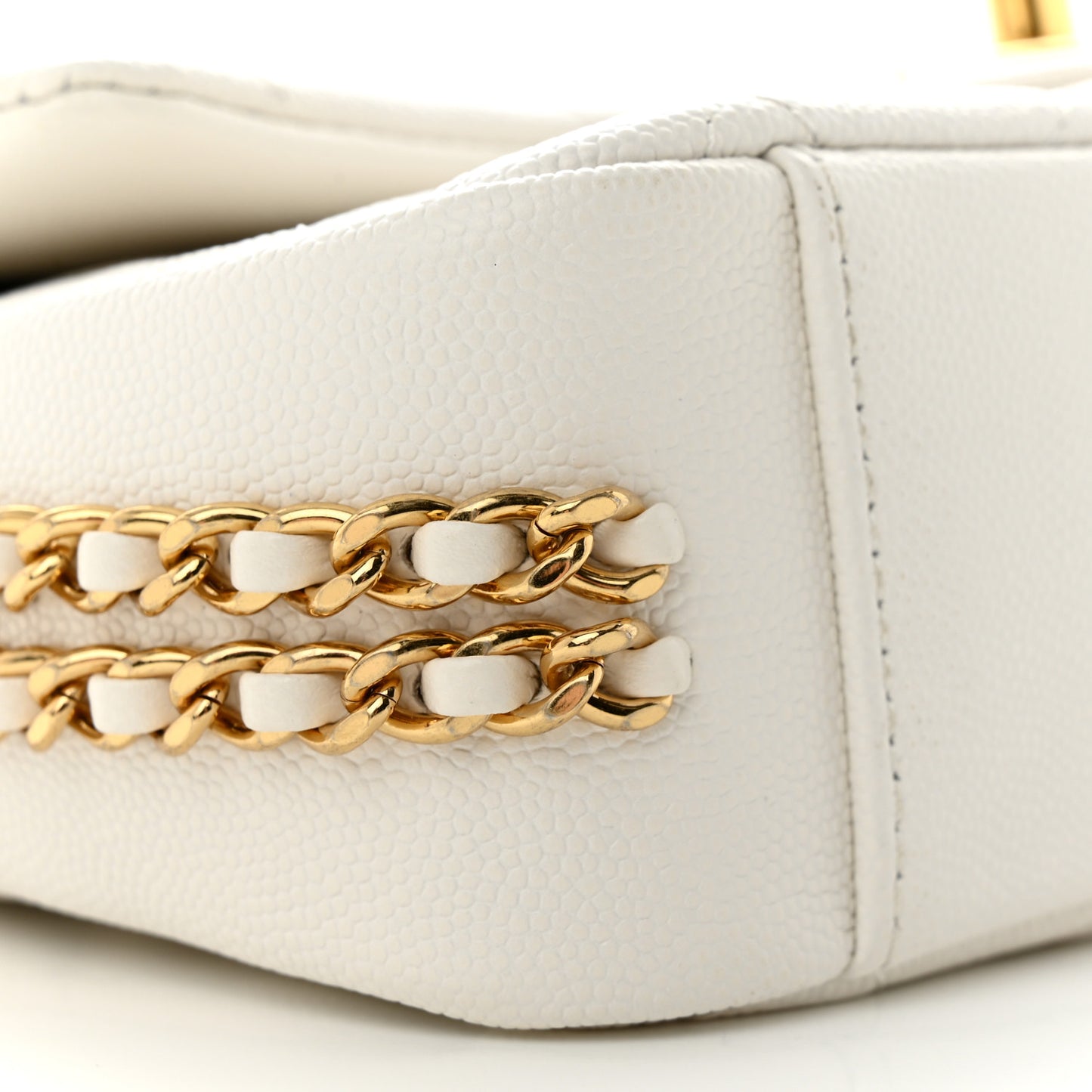 Caviar Quilted Mini CC You Flap White