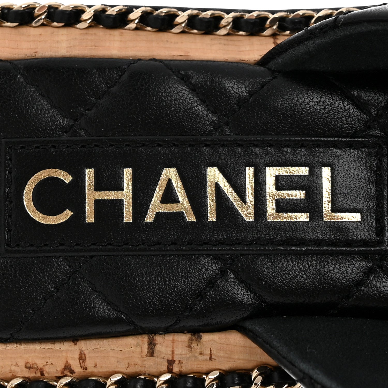 Chanel Lambskin Quilted Chain CC Sandals 36 Black 8 of 11