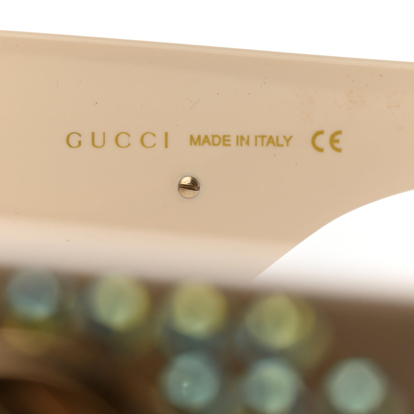 Acetate Crystal Oversize Hollywood Forever Sunglasses GG0144S Ivory