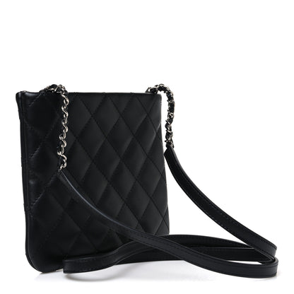 Chanel Lambskin Quilted Uniform Crossbody Bag Black 2 of 9