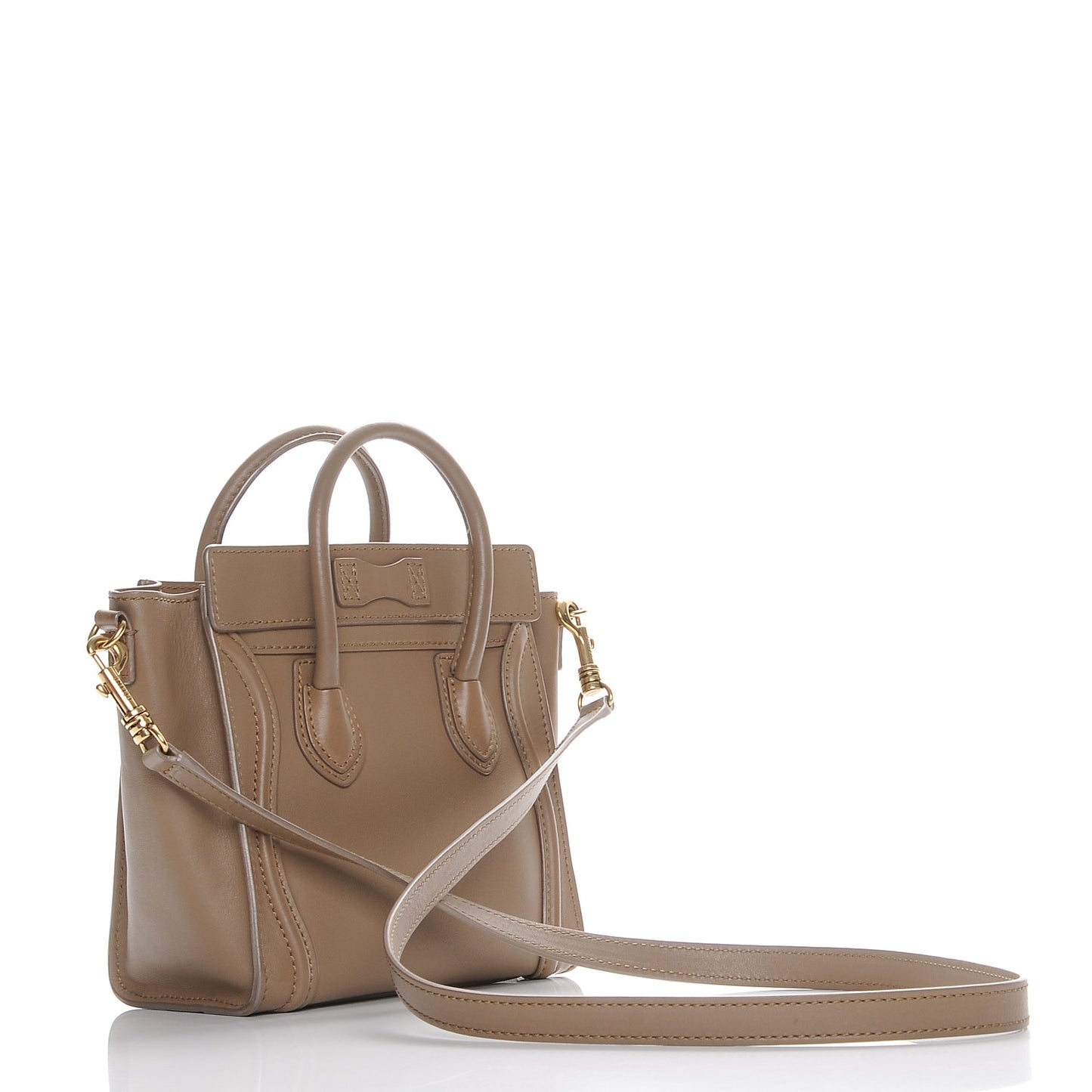 Smooth Calfskin Nano Luggage Camel