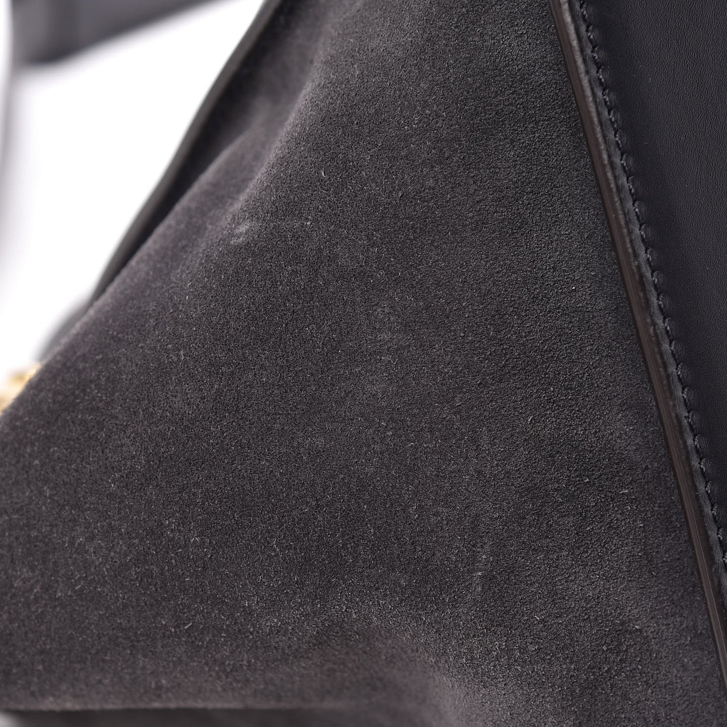 Smooth Calfskin Suede Medium Trapeze Navy