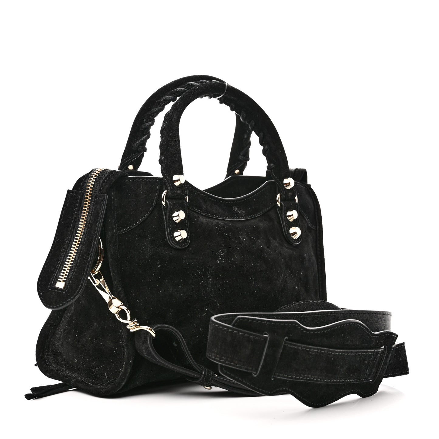 Baby Daim Suede Marble Hardware Mini City Black