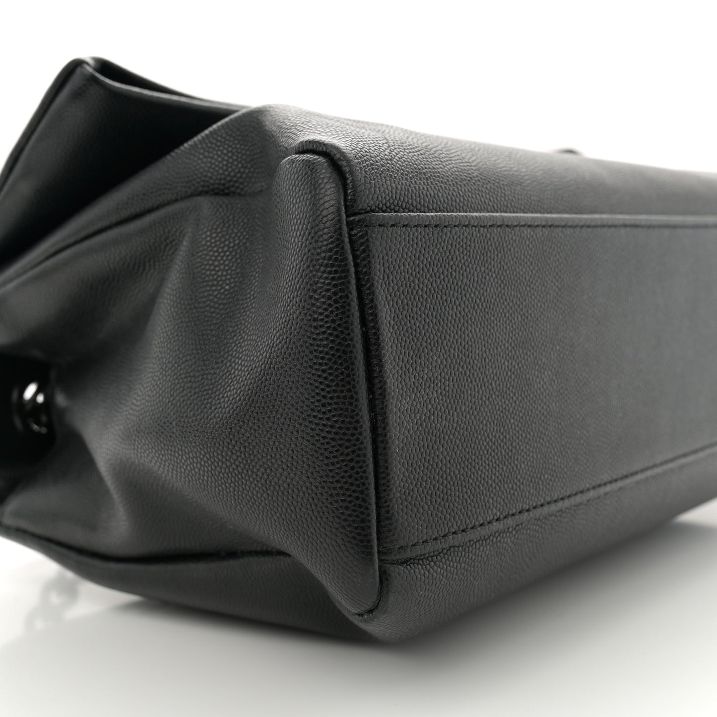 Grain De Poudre Medium West Hollywood Monogram Fold-Over Black