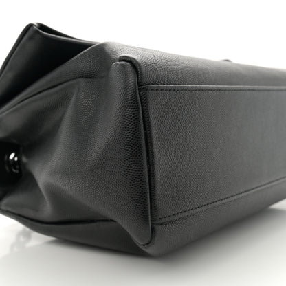 Saint Laurent Grain De Poudre Medium West Hollywood Monogram Fold-Over Black 10 of 11