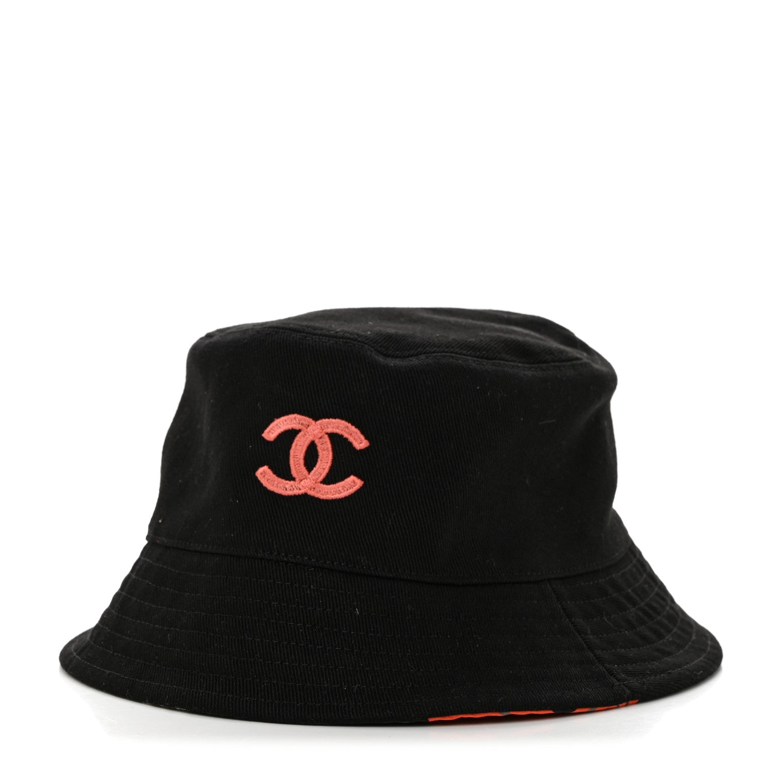 Chanel Canvas Reversible CC Bucket Hat S Black Multicolor 1 of 8