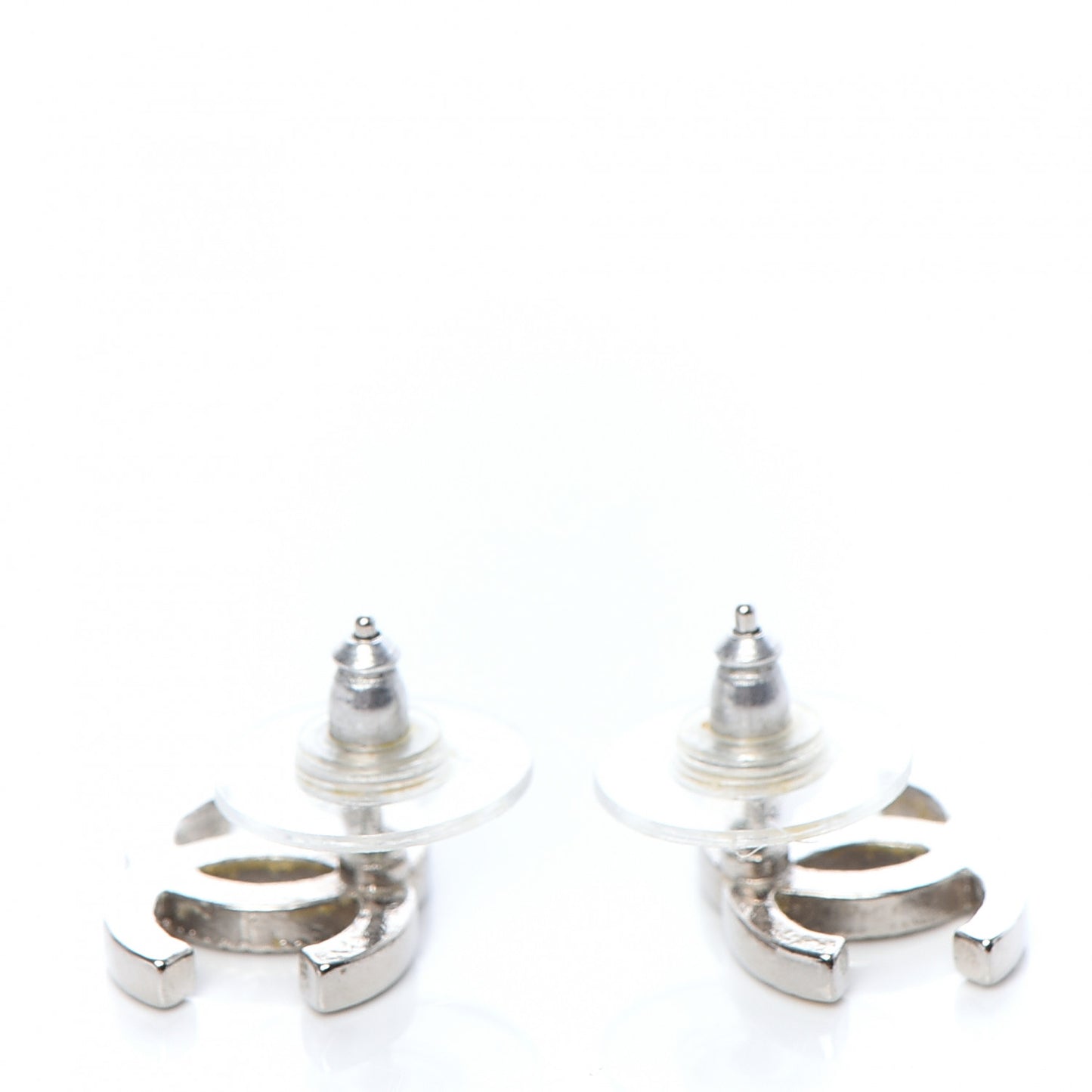 Crystal CC Earrings Silver
