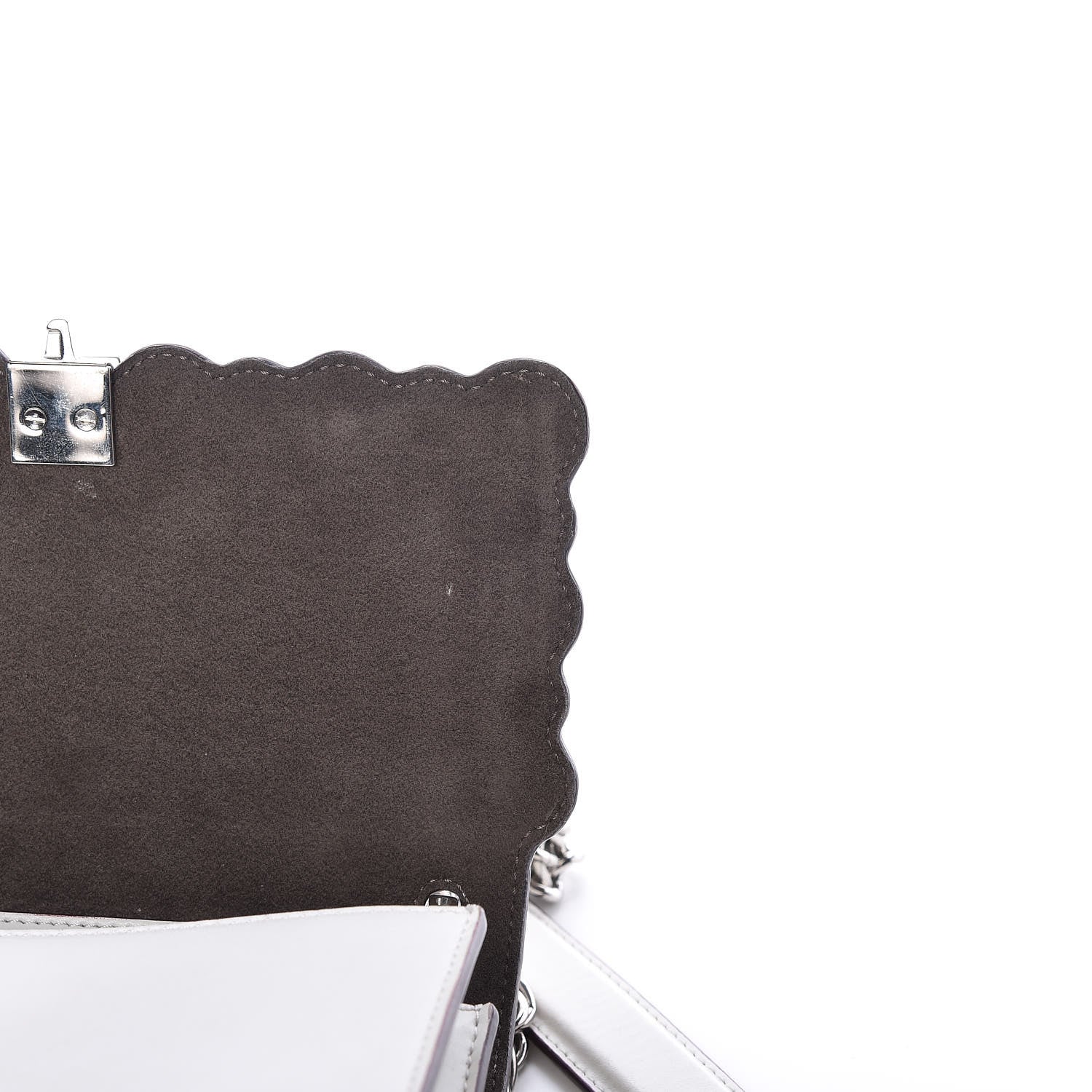 Fendi Vitello Liberty Scalloped Multi Studded Small Kan I Shoulder Bag White Ice Multicolor 9 of 13