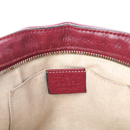 Gucci Pebbled Calfskin Studded Small Soho Disco Bag Soft Burgundy 6 of 9