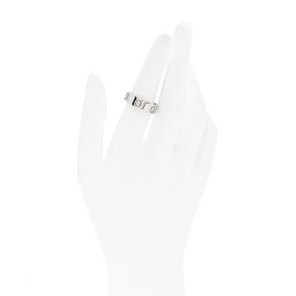 Cartier 18K White Gold 5.5mm LOVE Ring 53 6.5 2 of 5