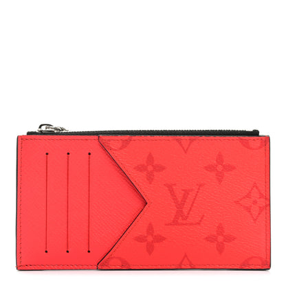 Louis Vuitton Taigarama Coin Card Holder Fire Red 1 of 7