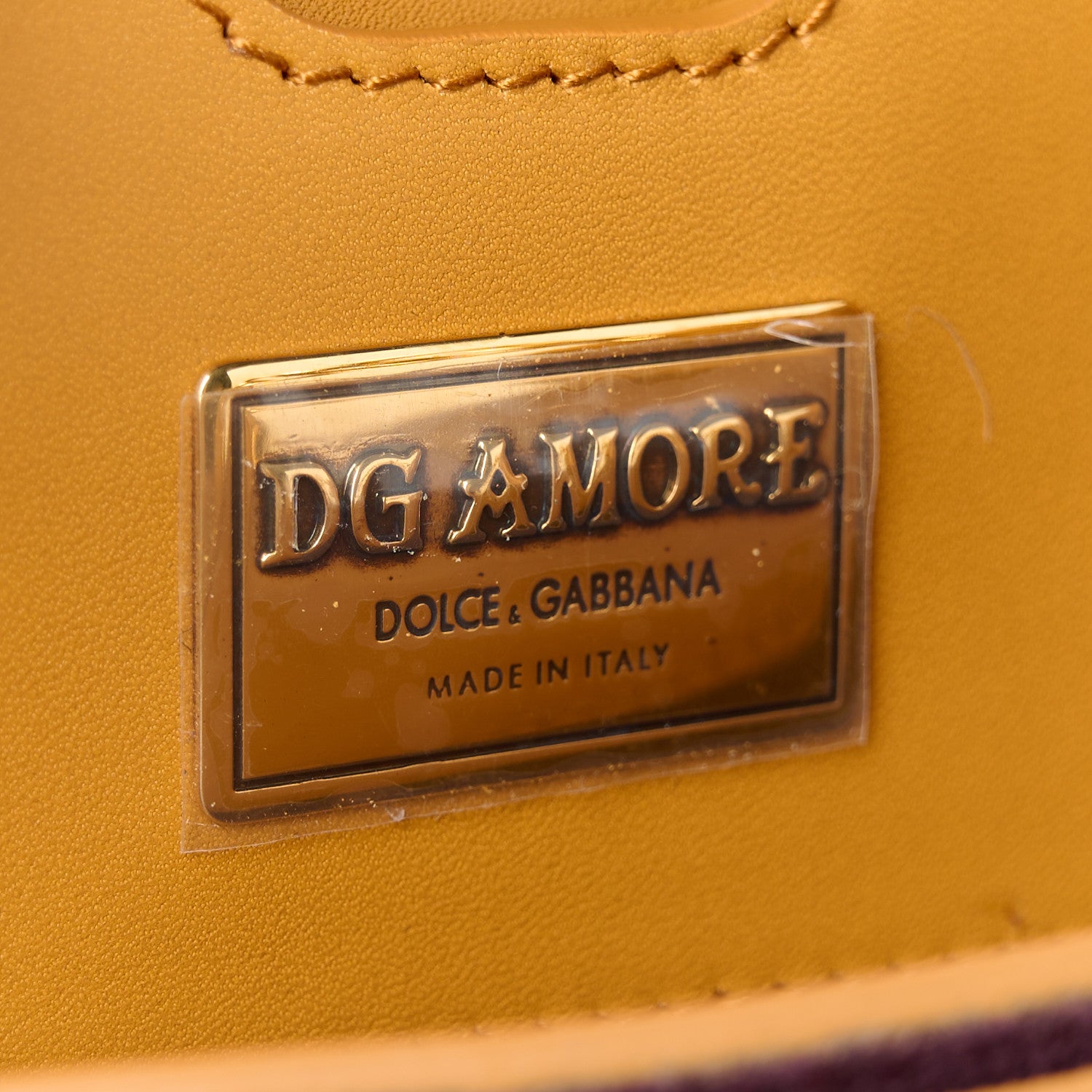 Dolce & Gabbana Smooth Calfskin Small DG Amore Satchel Bag Camel 6 of 9