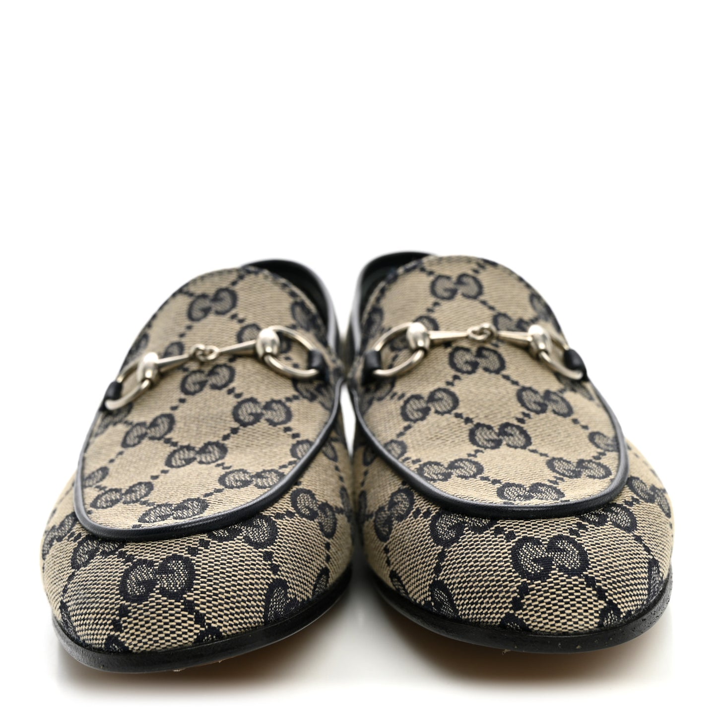 Monogram Malaga Kid Horsebit Womens Jordaan Loafers 36 Beige Blue 36 Beige Blue