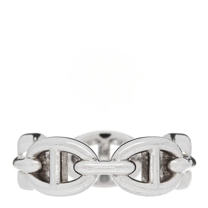 Hermes Sterling Silver PM Chaine d'Ancre Enchainee Band Ring 52 6 3 of 7