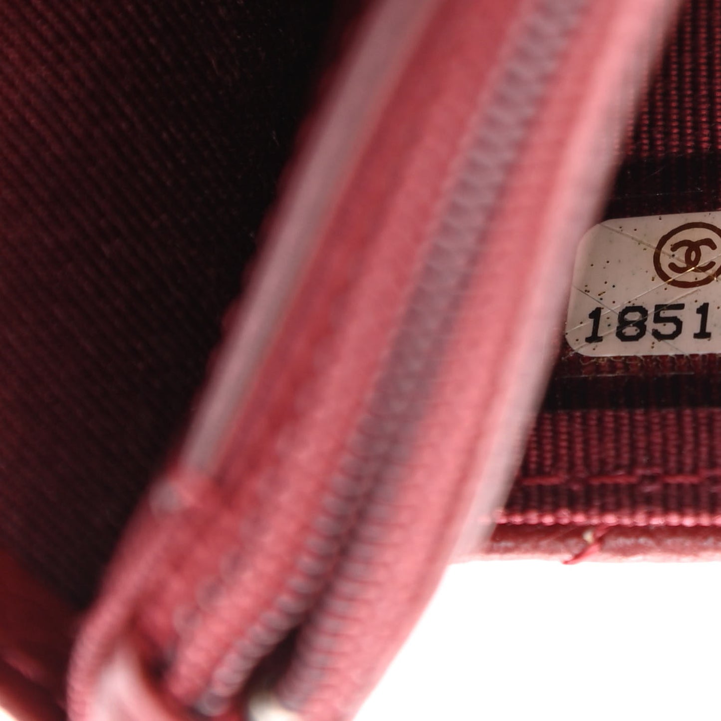 Caviar Quilted Wallet on Chain WOC Burgundy